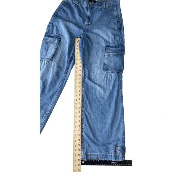 Banana Republic Denim NEW Womens Size 29/8 High Waist Utility Barrel Cargo Jeans - Picture 13 of 16